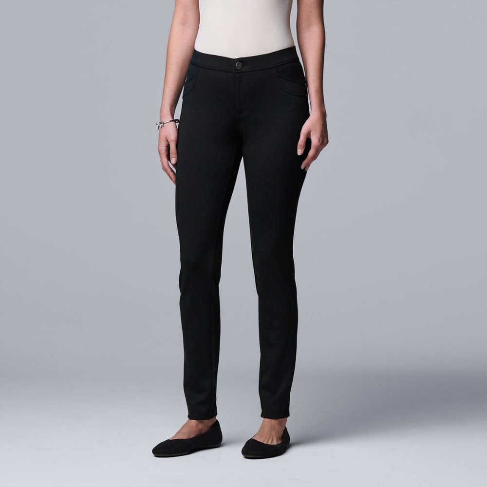 5/$25 black skinny Ponte pants